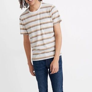Madewell Triblend Allday Crewneck Pocket Tee in Griswald Stripe L